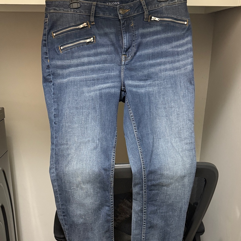 Vigoss Women's Marley Denim Jeans with Stylish Zippers